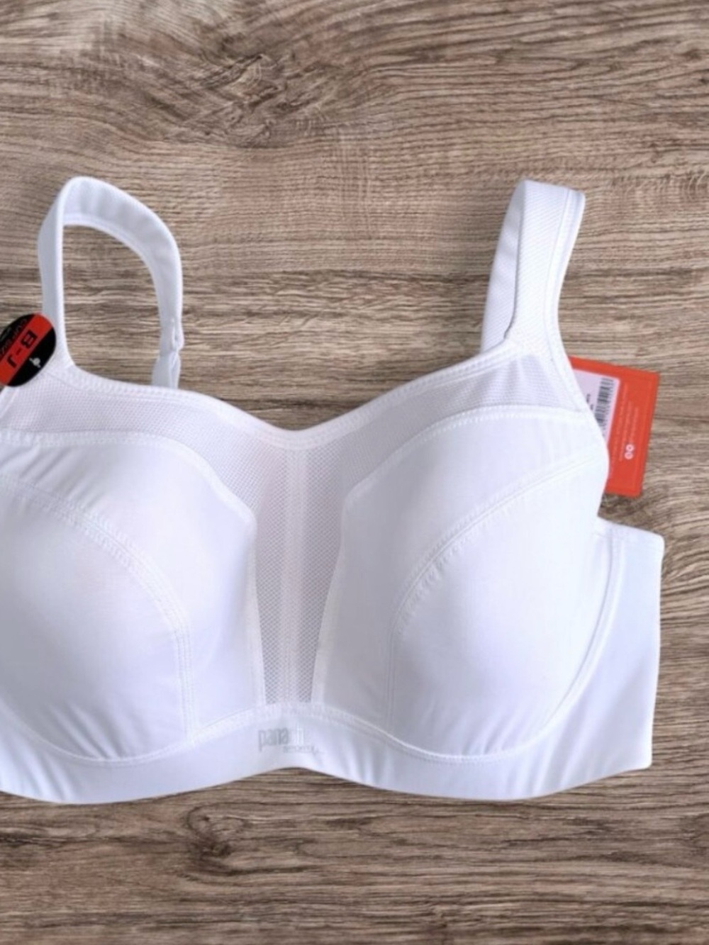 PANACHE White Full Coverage Underwire Sports Bra 36 DD NWT